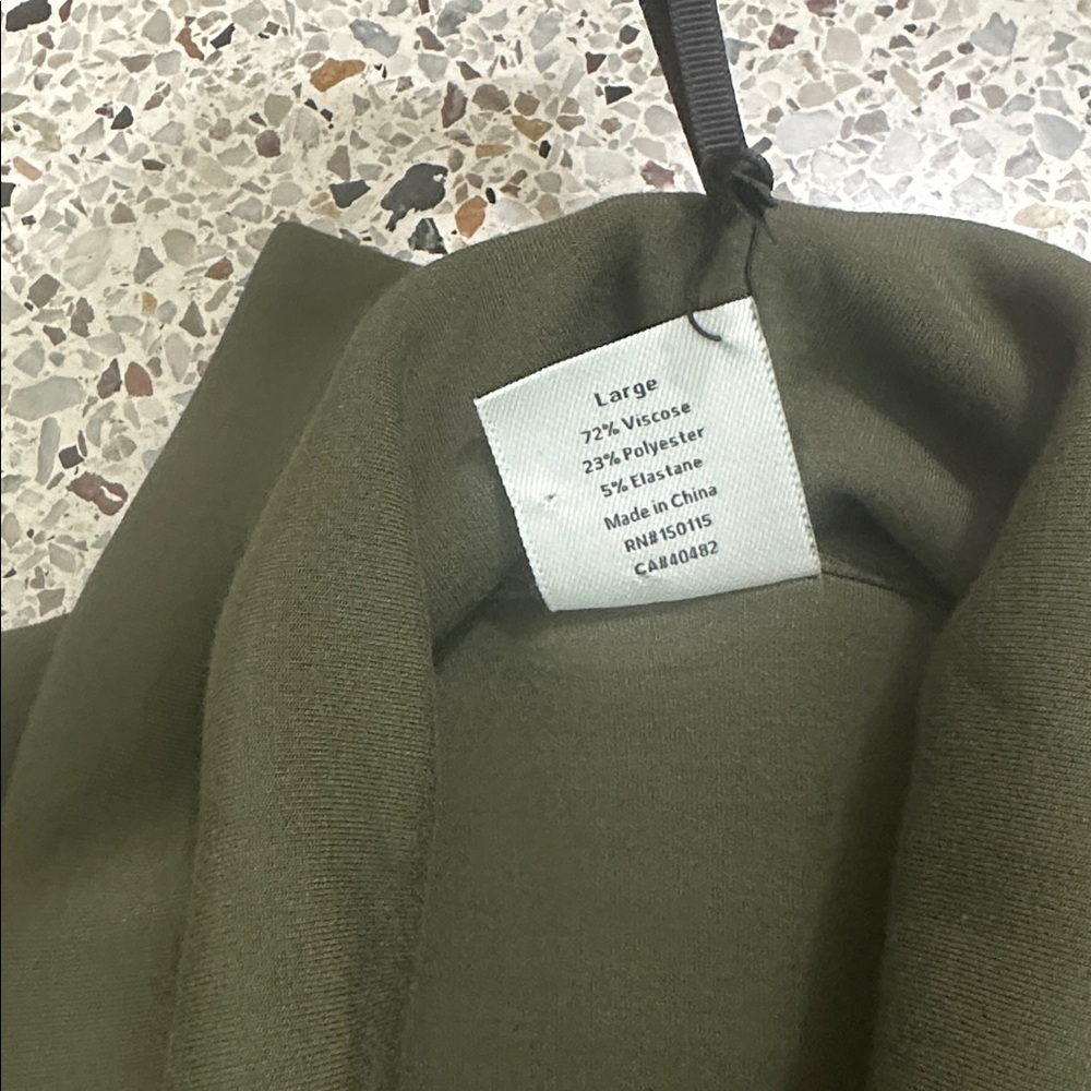 EUC Varley DoubleSoft olive green drawstring waist Freya sweatshirt Large L - Picture 7 of 8